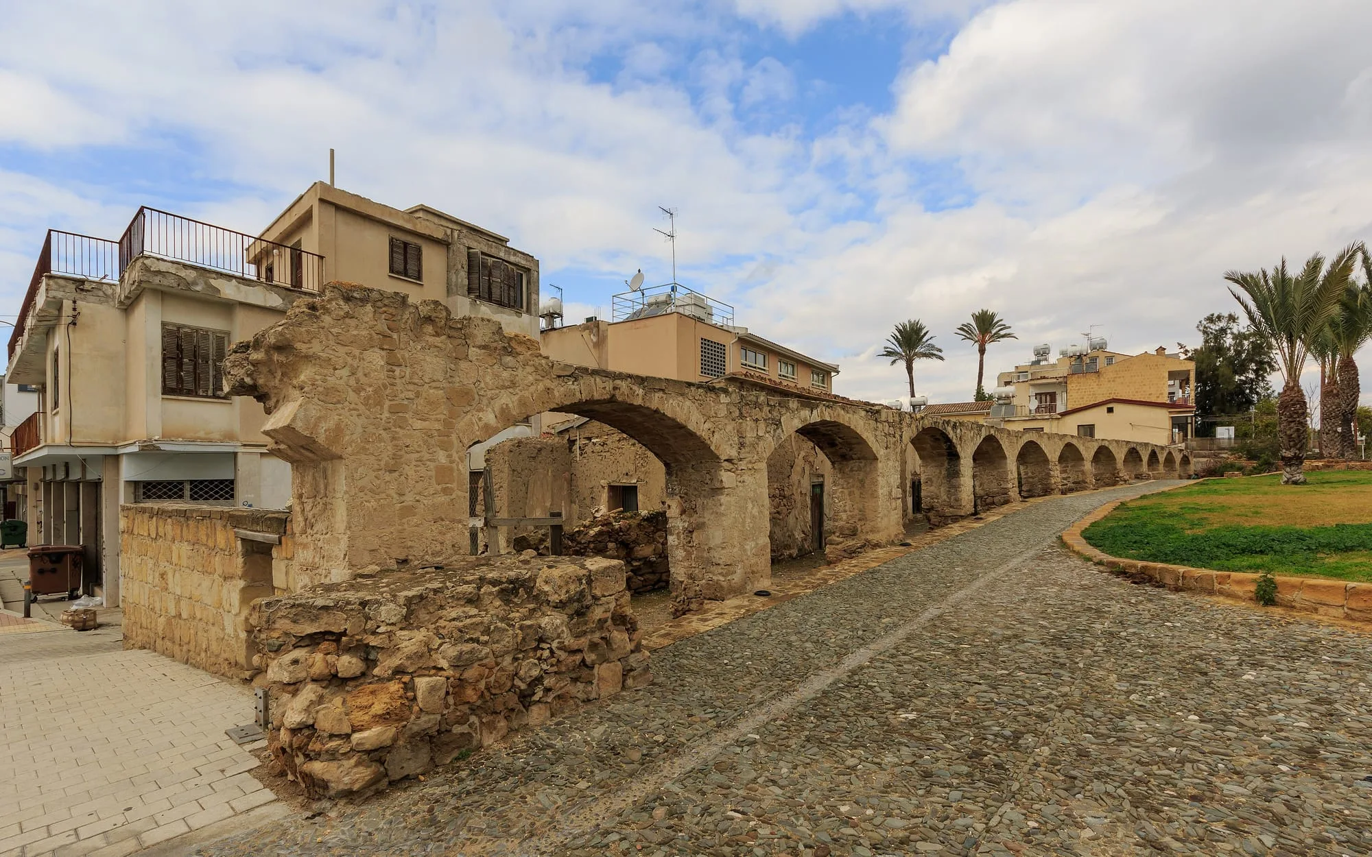 Historic aqueduct of Nicosia in the surrounding countryside