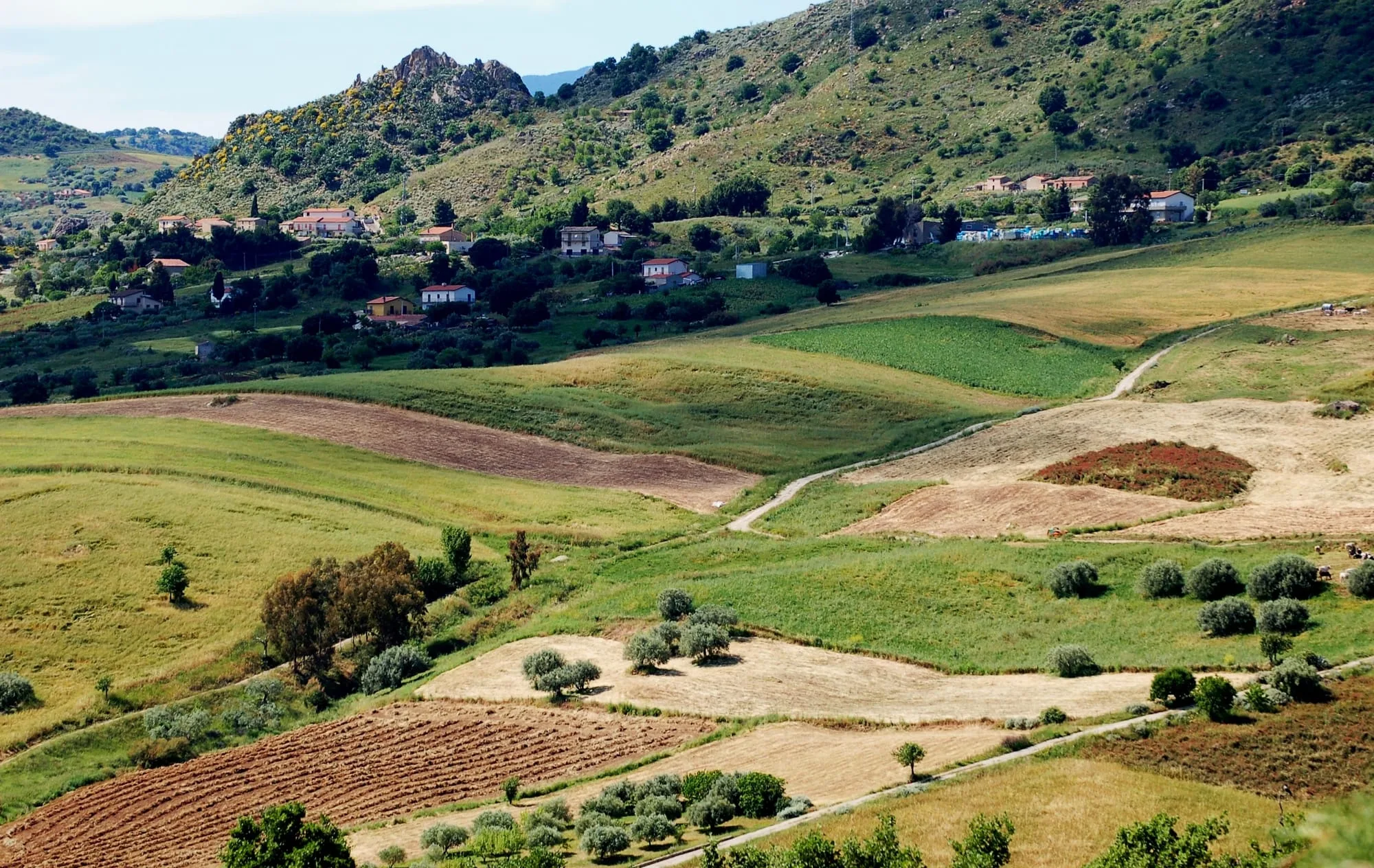 Countryside around Nicosia, between the Nebrodi and the historic centre