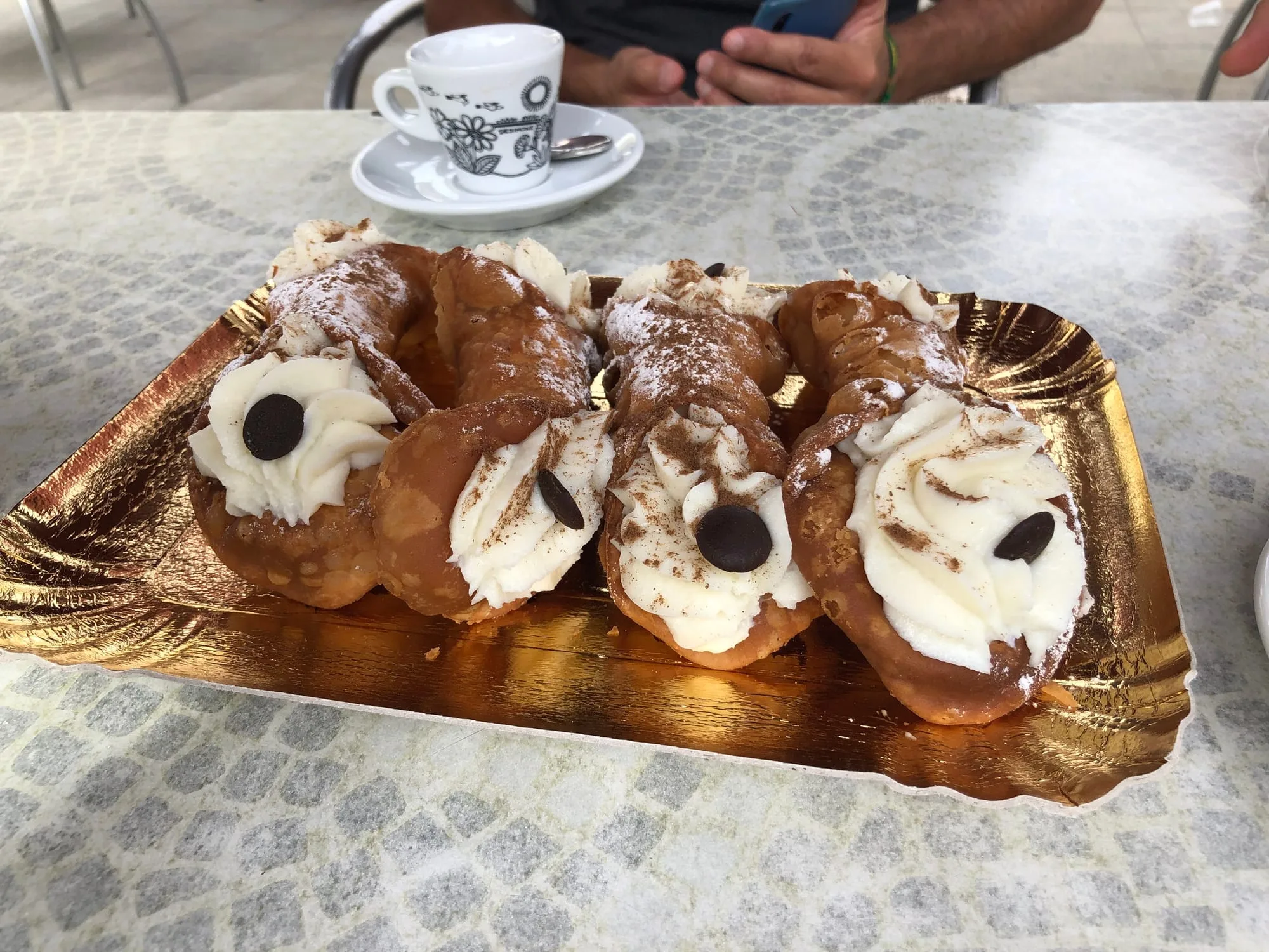 Traditional Nicosia cannoli