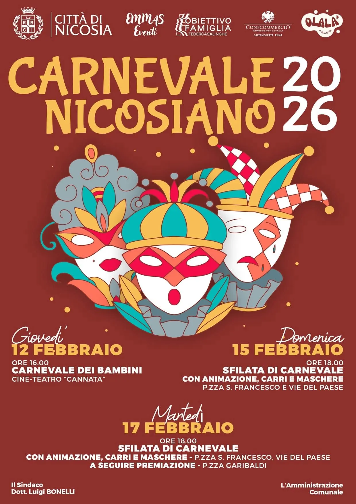 Locandina del Carnevale Nicosiano 2026
