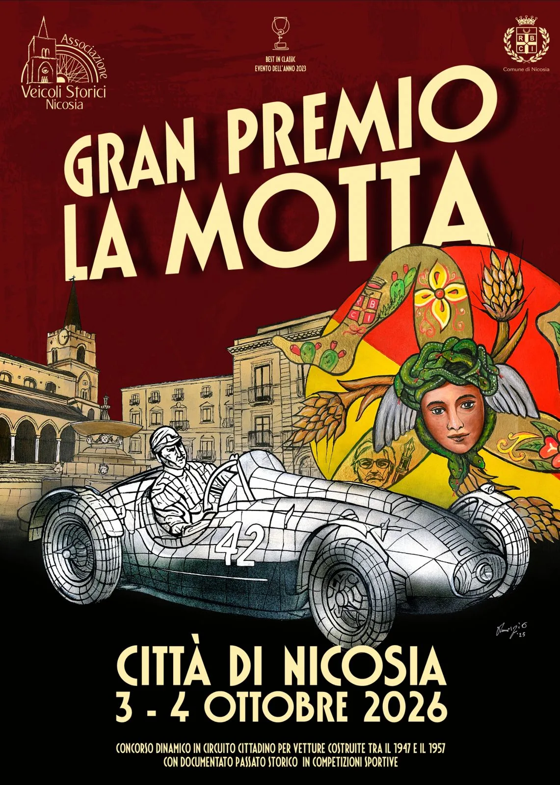 Locandina del Gran Premio La Motta, Nicosia, 3-4 ottobre 2026