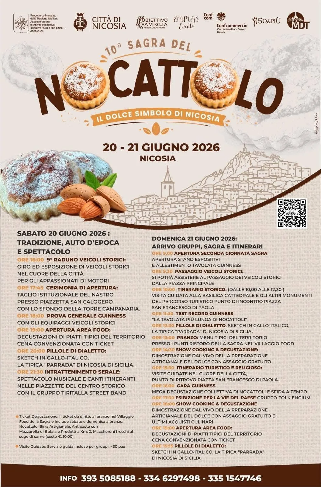 Locandina della 10ª Sagra del Nocattolo di Nicosia, 20-21 giugno 2026
